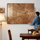 Tree Ring Canvas Art, Rustic Wood Grain Wall Art, Tree Slice
