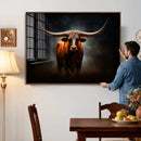 Abstract Texas Longhorn Wall Art Print | 3-Panel Large Texas
