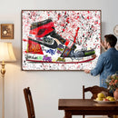 Jordan Shoes Graffiti Wall Art Canvas Print- Jordan Graffiti by MyGreatCanvas | Canvas Wall Art Prints | Photo Prints & Wall Decor