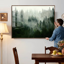 Foggy Forest Wall Art – Tranquil Green Woodland Canvas by MyGreatCanvas | Canvas Wall Art Prints | Photo Prints & Wall Decor