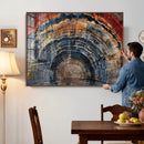 Abstract Tree Ring Wall Art Canvas Print – Colorful Framed