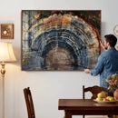Framed Tree Ring Wall Art - Abstract Colorful Tree Ring Wall