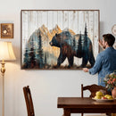 Rustic Bear Wall Art - Grizzly 399 Bear Wall Art - Mountain