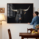 Majestic Longhorn Bull Wall Art Canvas Print – Dark by MyGreatCanvas | Canvas Wall Art Prints | Photo Prints & Wall Decor