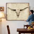 Longhorn Skull Wall Art Canvas Print – Rustic Western by MyGreatCanvas | Canvas Wall Art Prints | Photo Prints & Wall Decor