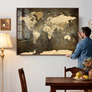 Large Framed Vintage World Map Wall Art Print for Home Wall by MyGreatCanvas | Canvas Wall Art Prints | Photo Prints & Wall Decor