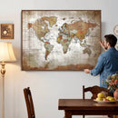 Vibrant Watercolor World Map Canvas Wall Art – Framed Travel by MyGreatCanvas | Canvas Wall Art Prints | Photo Prints & Wall Decor
