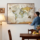 Personalized World Map Canvas Print – Colorful Watercolor by MyGreatCanvas | Canvas Wall Art Prints | Photo Prints & Wall Decor