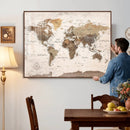 World Map Canvas Print – Framed Travel Map Wall Art for by MyGreatCanvas | Canvas Wall Art Prints | Photo Prints & Wall Decor