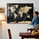 Framed Large World Map Wall Art Canvas Print for Living Room by MyGreatCanvas | Canvas Wall Art Prints | Photo Prints & Wall Decor