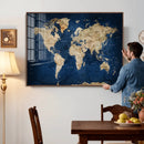 World Map Canvas Print – Framed Travel Map Wall Art for
