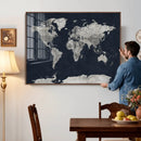 Colorful Watercolor World Map Canvas Print – Vibrant Framed