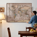 Grunge World Map Canvas Wall Art - Vintage Aged World Map by MyGreatCanvas | Canvas Wall Art Prints | Photo Prints & Wall Decor