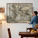 World Map Canvas Print – Detailed Map of the World Wall Art