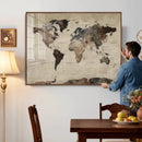 World Map Canvas Print – Detailed Map of the World Adventure