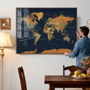 Modern World Map Canvas Print – Framed Detailed Map of the by MyGreatCanvas | Canvas Wall Art Prints | Photo Prints & Wall Decor
