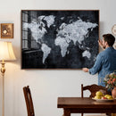 Black World Map Canvas Print – Detailed Map for Couples and by MyGreatCanvas | Canvas Wall Art Prints | Photo Prints & Wall Decor