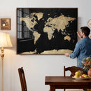Beige World Map Canvas Wall Art Print, Minimal Black and by MyGreatCanvas | Canvas Wall Art Prints | Photo Prints & Wall Decor