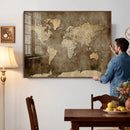 Dark Vintage World Map Canvas Wall Art Print, Antique Map by MyGreatCanvas | Canvas Wall Art Prints | Photo Prints & Wall Decor