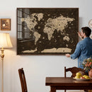 Colorful World Map Canvas Wall Art with Landmarks – Framed by MyGreatCanvas | Canvas Wall Art Prints | Photo Prints & Wall Decor