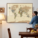 Extra Large World Map Canvas Print – Detailed Map of the by MyGreatCanvas | Canvas Wall Art Prints | Photo Prints & Wall Decor