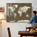 Vintage World Map Canvas Print – Framed Travel Map Wall Art