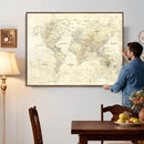 Detailed Large World Map Wall Decor Canvas Art Print by MyGreatCanvas | Canvas Wall Art Prints | Photo Prints & Wall Decor