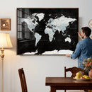 World Map Canvas Print – Framed Push Pin Wall Art, Color by MyGreatCanvas | Canvas Wall Art Prints | Photo Prints & Wall Decor