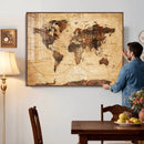 Modern Red and Gray World Map Canvas Print – Framed Wall Art by MyGreatCanvas | Canvas Wall Art Prints | Photo Prints & Wall Decor