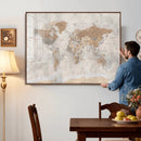 Detailed World Map Wall Art Canvas Print for Home and Office Decor by MyGreatCanvas | Canvas Wall Art Prints | Photo Prints & Wall Decor