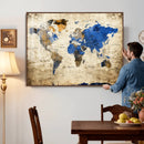 World Map Canvas Print – Colorful Abstract Travel Map, by MyGreatCanvas | Canvas Wall Art Prints | Photo Prints & Wall Decor
