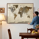 Vintage World Map Canvas Wall Art – Framed Travel Map for by MyGreatCanvas | Canvas Wall Art Prints | Photo Prints & Wall Decor
