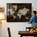 Blue World Map Canvas Wall Art – Framed Modern Travel Map by MyGreatCanvas | Canvas Wall Art Prints | Photo Prints & Wall Decor