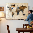 World Map Canvas Print – Framed Travel Map Wall Art for by MyGreatCanvas | Canvas Wall Art Prints | Photo Prints & Wall Decor