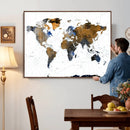 Colorful Watercolor World Map Canvas Wall Art – Framed by MyGreatCanvas | Canvas Wall Art Prints | Photo Prints & Wall Decor