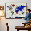 Vintage World Map Canvas Wall Art – Framed Travel Map with by MyGreatCanvas | Canvas Wall Art Prints | Photo Prints & Wall Decor
