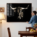 Black Bull Wall Art Canvas Print, Dark Longhorn Portrait by MyGreatCanvas | Canvas Wall Art Prints | Photo Prints & Wall Decor