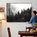 Black White Forest Wall Art Canvas Print, Misty Pine Tree by MyGreatCanvas | Canvas Wall Art Prints | Photo Prints & Wall Decor