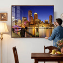 Boston Wall Art Canvas Print, Boston City Downtown Night by MyGreatCanvas | Canvas Wall Art Prints | Photo Prints & Wall Decor