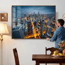 Chicago Wall Art Canvas Print - Chicago City Downtown Night by MyGreatCanvas | Canvas Wall Art Prints | Photo Prints & Wall Decor