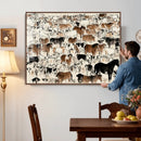 Farmhouse Animals Horse Longhorn Cow Wall Art Canvas Print - by MyGreatCanvas | Canvas Wall Art Prints | Photo Prints & Wall Decor