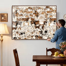 Large Longhorn Wall Art Canvas Print - Abstract Cow Animal by MyGreatCanvas | Canvas Wall Art Prints | Photo Prints & Wall Decor