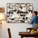 Abstract Texas Longhorn Print - Longhorn Herd Print for by MyGreatCanvas | Canvas Wall Art Prints | Photo Prints & Wall Decor