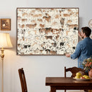 Farmhouse Longhorn Wall Art Canvas Print - Abstract Farm by MyGreatCanvas | Canvas Wall Art Prints | Photo Prints & Wall Decor
