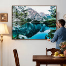 Alpine Mountain Lake Wall Art Canvas Print – Turquoise by MyGreatCanvas | Canvas Wall Art Prints | Photo Prints & Wall Decor