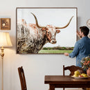 Texas Catle Longhorn Wall Art Canvas Print for Farmhouse by MyGreatCanvas | Canvas Wall Art Prints | Photo Prints & Wall Decor