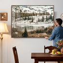 Snowy Mountain Landscape Wall Art Canvas Print, Alpine Pine by MyGreatCanvas | Canvas Wall Art Prints | Photo Prints & Wall Decor
