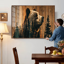 Rustic Bear Wall Art Canvas Print – Woodland Wildlife by MyGreatCanvas | Canvas Wall Art Prints | Photo Prints & Wall Decor