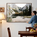 Lake Braies Alpine Landscape Wall Art Canvas Print, by MyGreatCanvas | Canvas Wall Art Prints | Photo Prints & Wall Decor