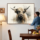 Abstract Highland Cow Wall Art Canvas Print, Rustic Farm by MyGreatCanvas | Canvas Wall Art Prints | Photo Prints & Wall Decor